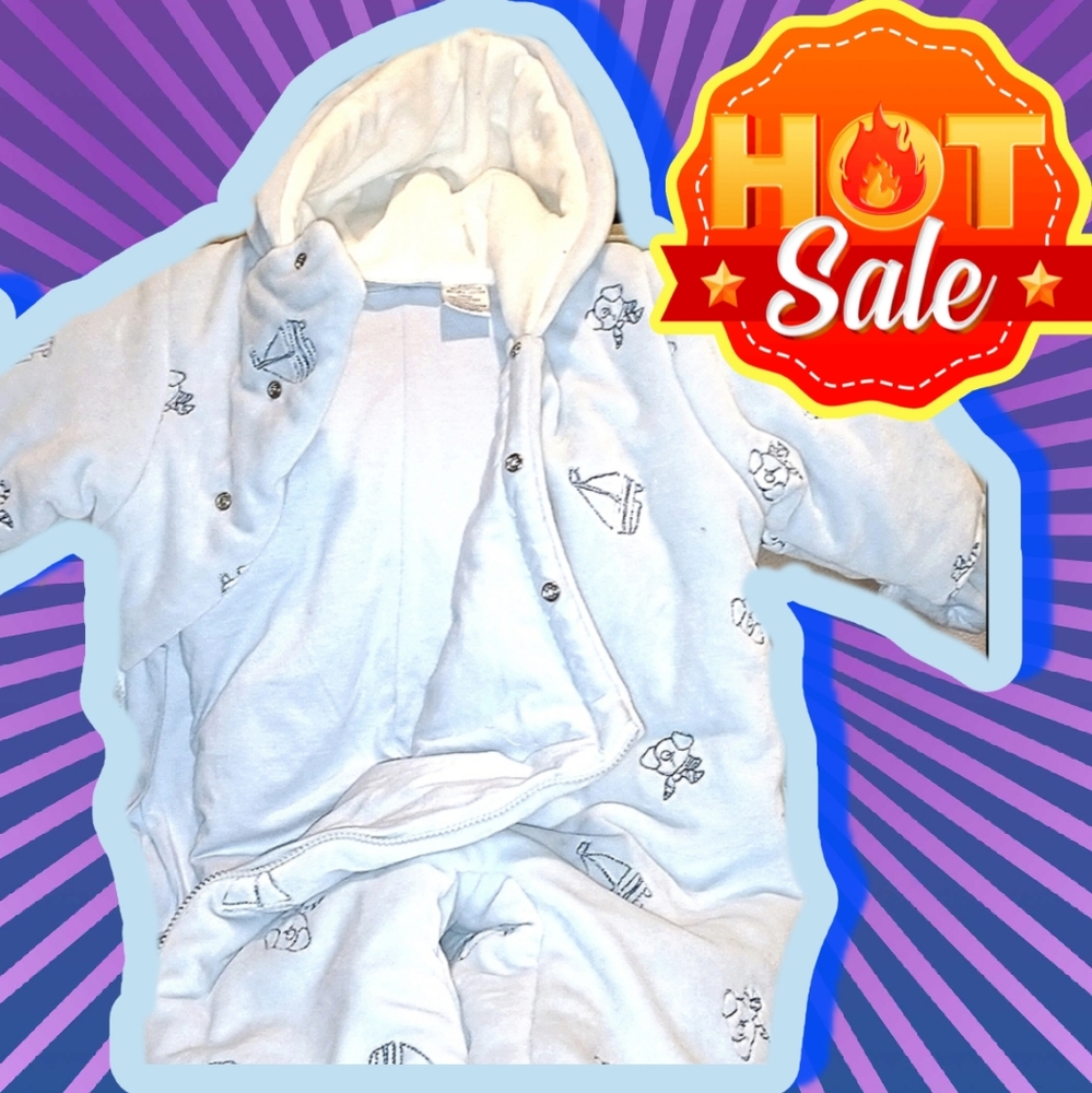 First Impressions-SOFTEST SNOWSUIT-Complete Blue Snow Bundle Suit